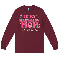 Burgundy in my wrestling mom era Long Sleeve Tee - MaliasSmallBusiness