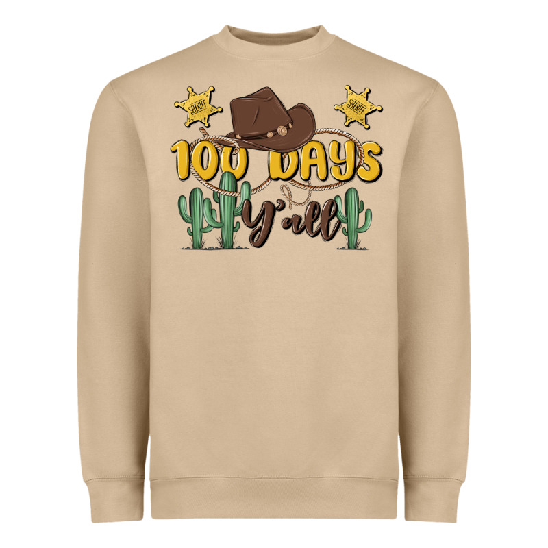100 Days Y'all Heavyweight Sweatshirt by MaliasSmallBusiness | Teevron