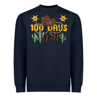 Navy 100 days y'all Heavyweight Sweatshirt - MaliasSmallBusiness