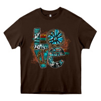 Chocolate Brown love Heavy Core Tee - SublimationCraftShop