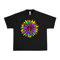 Black Peace Hippie Sunflower Urban Heavy Tee - Jasminsmagicworld