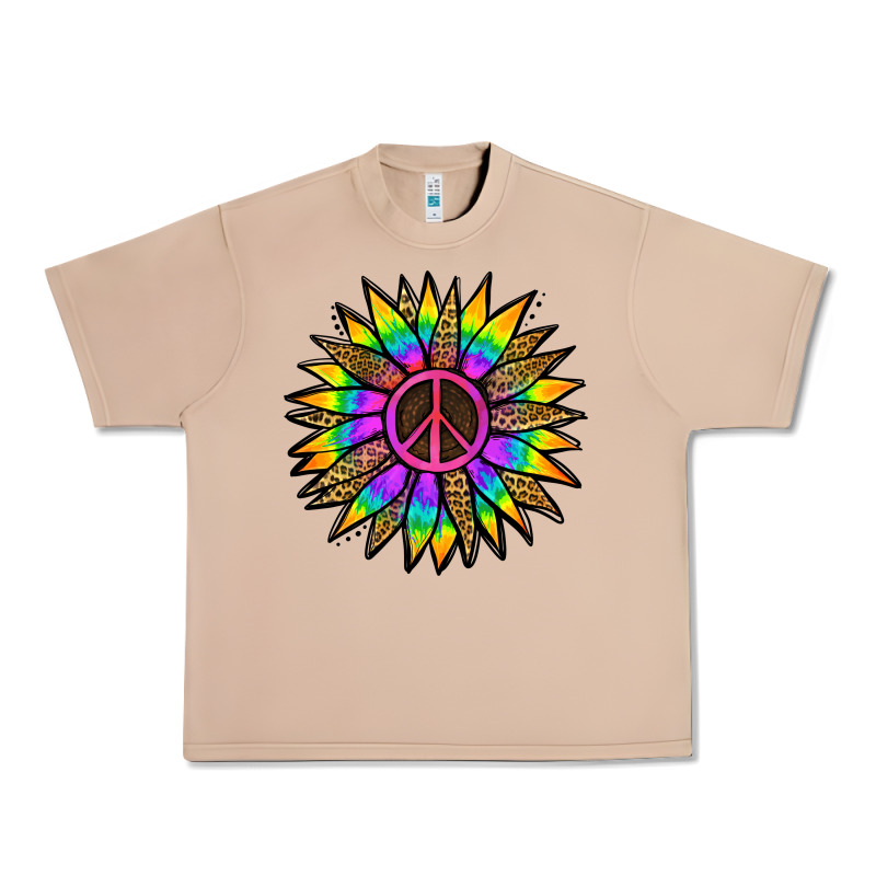 Peace Hippie Sunflower Urban Heavy Tee by Jasminsmagicworld | Teevron