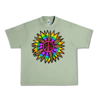 Oil Green Peace Hippie Sunflower Urban Heavy Tee - Jasminsmagicworld