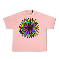 Salmon Peace Hippie Sunflower Urban Heavy Tee - Jasminsmagicworld