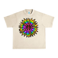 Sandshell Peace Hippie Sunflower Urban Heavy Tee - Jasminsmagicworld