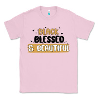 Bubblegum Pink black blessed & beautiful Classic Tee - MaliasSmallBusiness