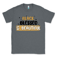 Charcoal Heather black blessed & beautiful Classic Tee - MaliasSmallBusiness