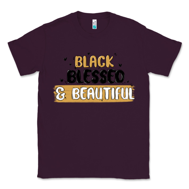 Black Blessed & Beautiful Classic Tee by MaliasSmallBusiness | Teevron