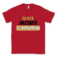 Red black blessed & beautiful Classic Tee - MaliasSmallBusiness