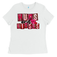 White hugs and kisses Ladies Tee - FaDigitalArtStudio