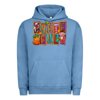 Pigment Pebble Blue Grateful Thanksgiving Urban Hoodie - FaDigitalArtStudio