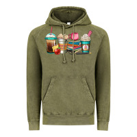 Vintage Olive teacher fuel coffee cups Vintage Hoodie - Jasminsmagicworld