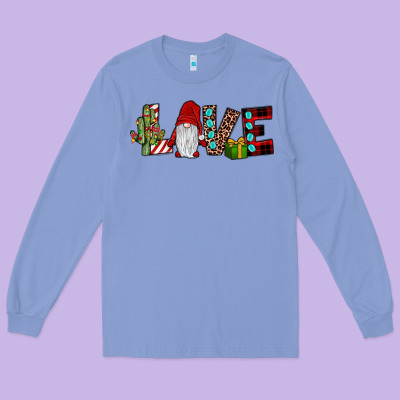 Love Gnome Long Sleeve Tee Designed By Jahusdesignshop