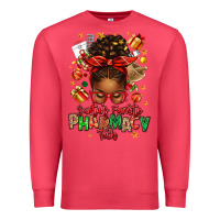Cardinal santas favorite pharmacy tech afro messy bun Premium Sweatshirt - texasbilliewilder