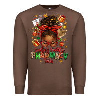 Chestnut santas favorite pharmacy tech afro messy bun Premium Sweatshirt - texasbilliewilder