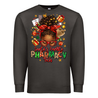 Smoke santas favorite pharmacy tech afro messy bun Premium Sweatshirt - texasbilliewilder