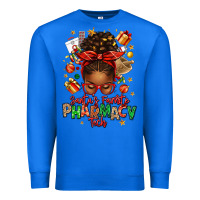 True Royal santas favorite pharmacy tech afro messy bun Premium Sweatshirt - texasbilliewilder