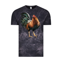 Cloud Black American Game Rooster Vintage Tee - LillyAllenDesigns