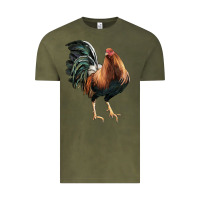 Vintage Olive American Game Rooster Vintage Tee - LillyAllenDesigns