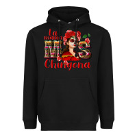 Black La mama mos Chingona Heavyweight Hoodie - NancyCooperArtShop