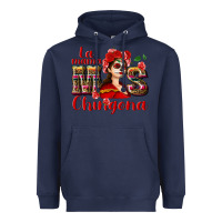 Navy La mama mos Chingona Heavyweight Hoodie - NancyCooperArtShop
