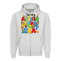 Dove Grey in my autism mom era Zipper Hoodie - Artiststas