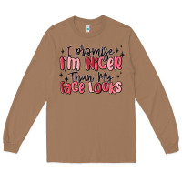 I Promise I'm Nicer Than My Face Looks Long Sleeve Tee | Teevron
