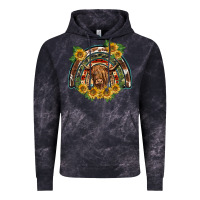 Cloud Black scottish calf sunflowers rainbow Vintage Hoodie - BarkalooDesign