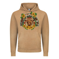 Vintage Camel scottish calf sunflowers rainbow Vintage Hoodie - BarkalooDesign