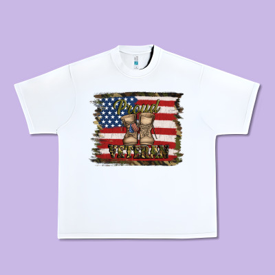 Proud Veteran Urban Heavy Tee Designed By Jasminsmagicworld