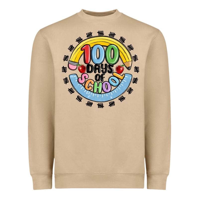 100 Days Of School Heavyweight Sweatshirt by MaliasSmallBusiness | Teevron