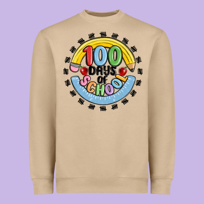 100 Days Of School Heavyweight Sweatshirt Designed By Maliassmallbusiness