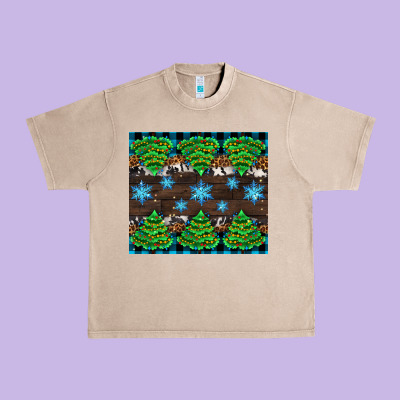 Christmas Tree With Snow Urban Heavy Tee Designed By Adodesignshop