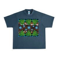 Midnight Navy Christmas tree with snow Urban Heavy Tee - AdoDesignShop