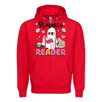 Red romance reader Zipper Hoodie - Artiststas
