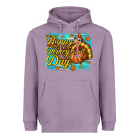 Lavender Happy Turkey Day Heavyweight Hoodie - texasbilliewilder