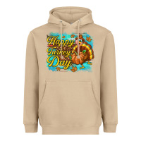 Mushroom Happy Turkey Day Heavyweight Hoodie - texasbilliewilder