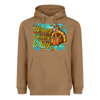 Toasted Coconut Happy Turkey Day Heavyweight Hoodie - texasbilliewilder