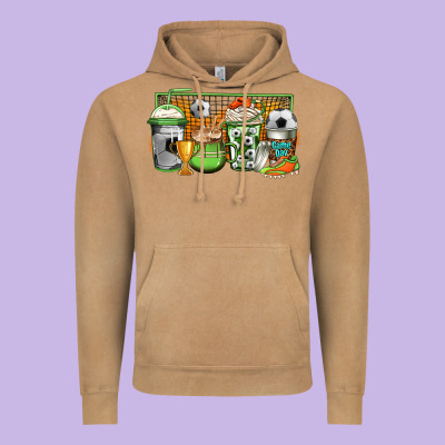Soccer Coffee Vintage Hoodie Designed By Jasminsmagicworld