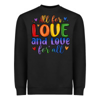 Black all for love and love for all Heavyweight Sweatshirt - MaliasSmallBusiness