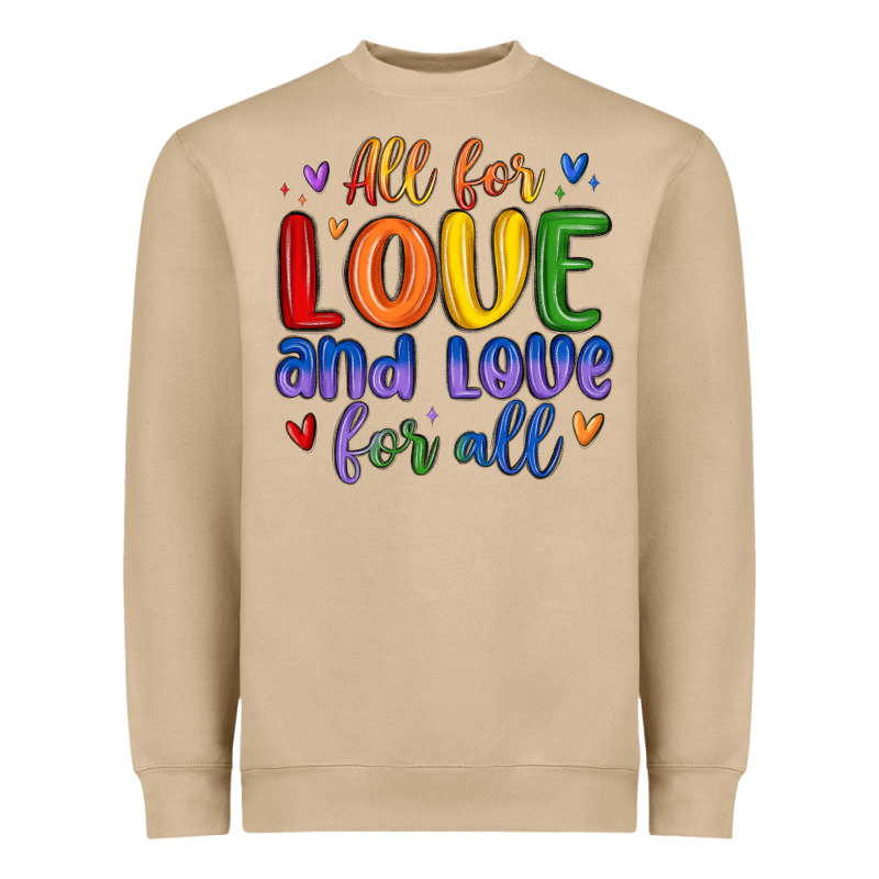 All For Love And Love For All Heavyweight Sweatshirt by MaliasSmallBusiness | Teevron