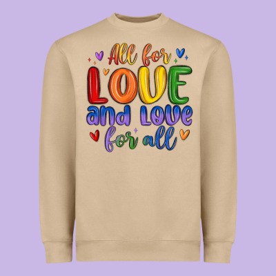 All For Love And Love For All Heavyweight Sweatshirt Designed By Maliassmallbusiness