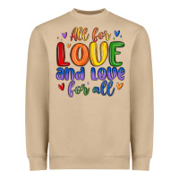 Mushroom all for love and love for all Heavyweight Sweatshirt - MaliasSmallBusiness