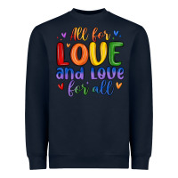 Navy all for love and love for all Heavyweight Sweatshirt - MaliasSmallBusiness