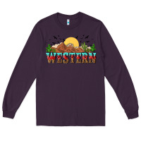 Plum western Long Sleeve Tee - NancyCooperArtShop