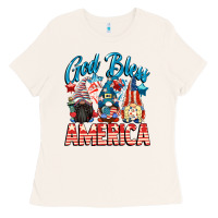 Bone God blessed America gnomes 4th of July Ladies Tee - CowGirlArtShop