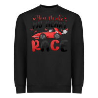 Black you make my heart race valentine's day Heavyweight Sweatshirt - MaliasSmallBusiness