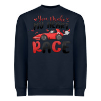 Navy you make my heart race valentine's day Heavyweight Sweatshirt - MaliasSmallBusiness