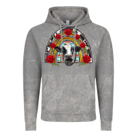 Cloud Rock black and white baby cow floral rose rainbow Vintage Hoodie - BarkalooDesign