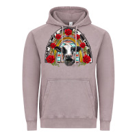 Black And White Baby Cow Floral Rose Rainbow Vintage Hoodie | Teevron